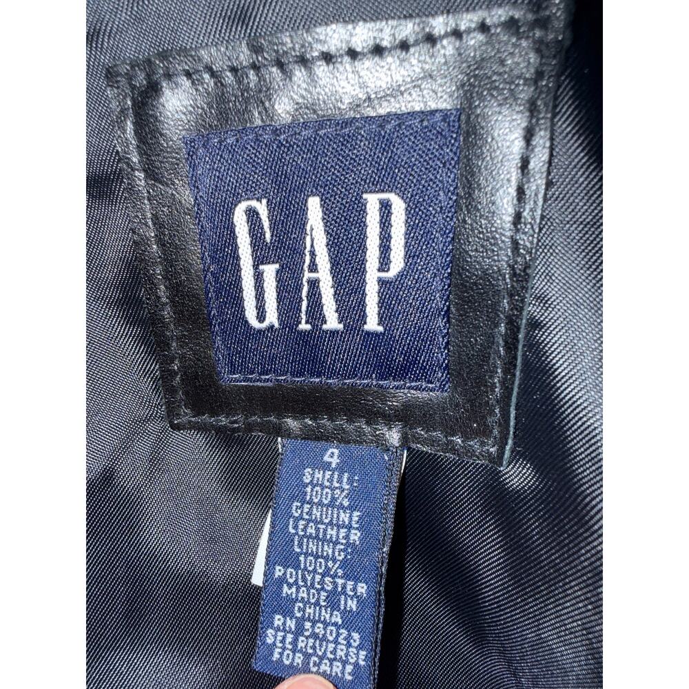 Vintage Y2K GAP Black Leather Pencil Skirt Size Small - Picture 4 of 4